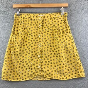 NWT Urban Outfitters Cooperative mustard colored scalloped edge skirt 10
